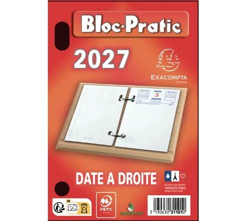 BLOC-PRATIC 8,2X12 DATE A DROITE