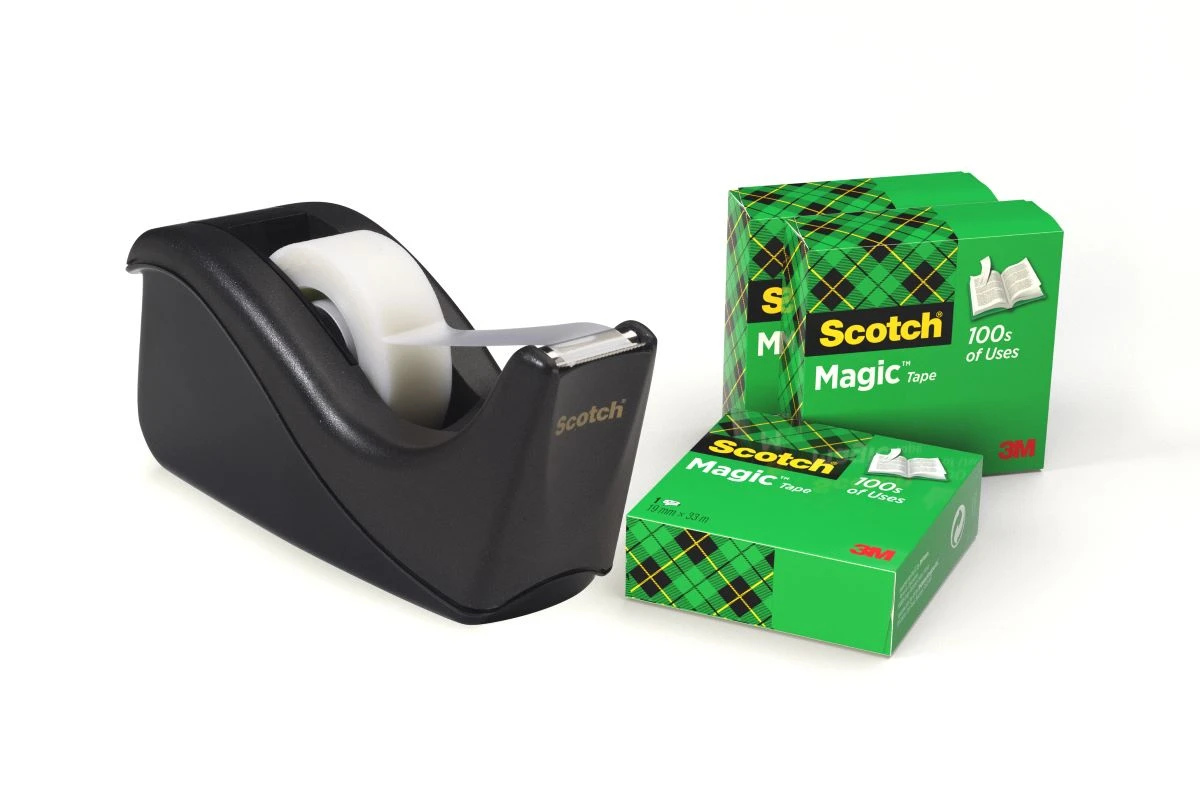 Lot de 4 rouleaux Scotch® Magic™ 810 avec un dévidoir lesté C60