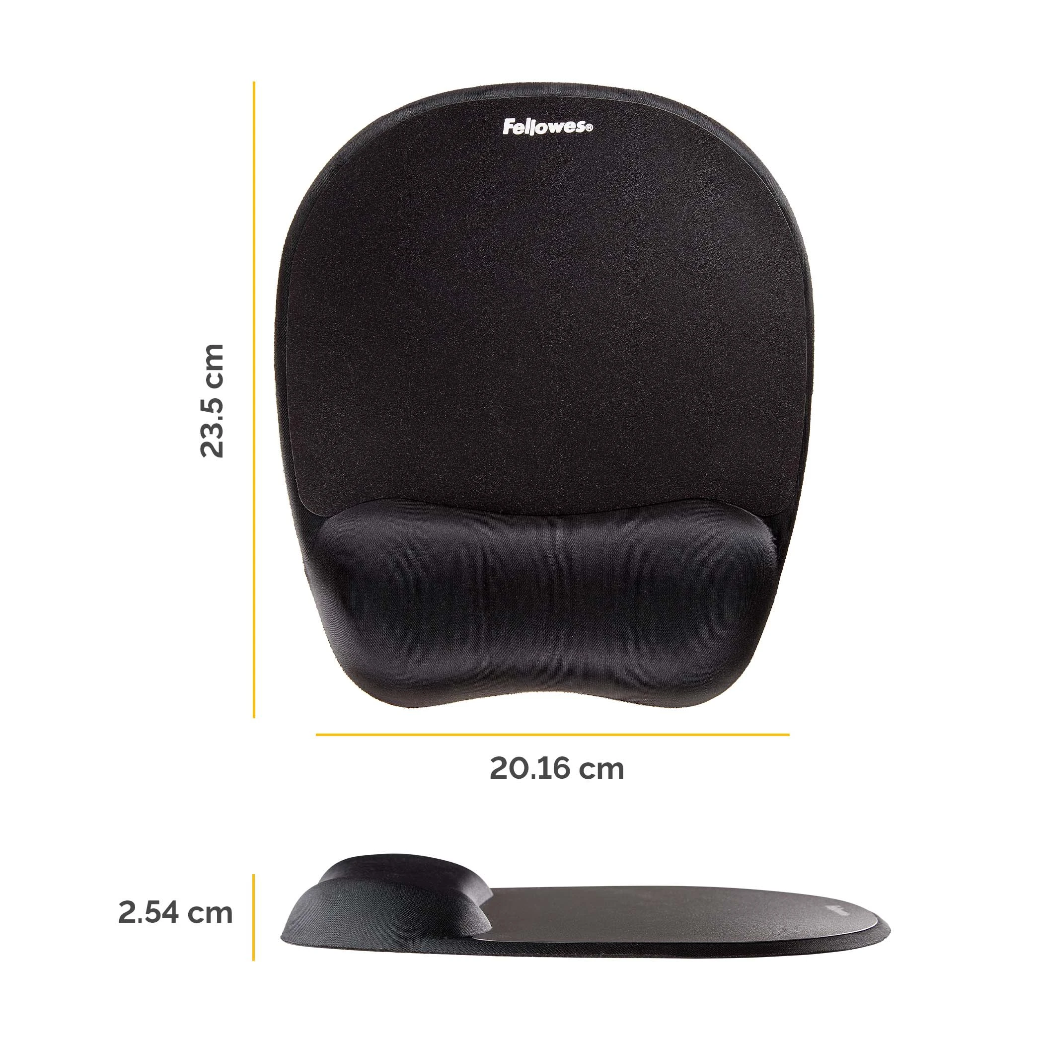 TAPIS DE SOURIS REPOSE POIGNET MÉMOIRE DE FORME - NOIR
