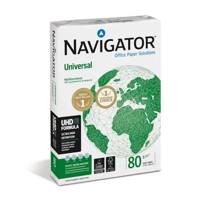 Papier multifonction blanc NAVIGATOR UNIVERSAL - 80 g - A4 - 169 CIE - Ramette de 500 feuilles