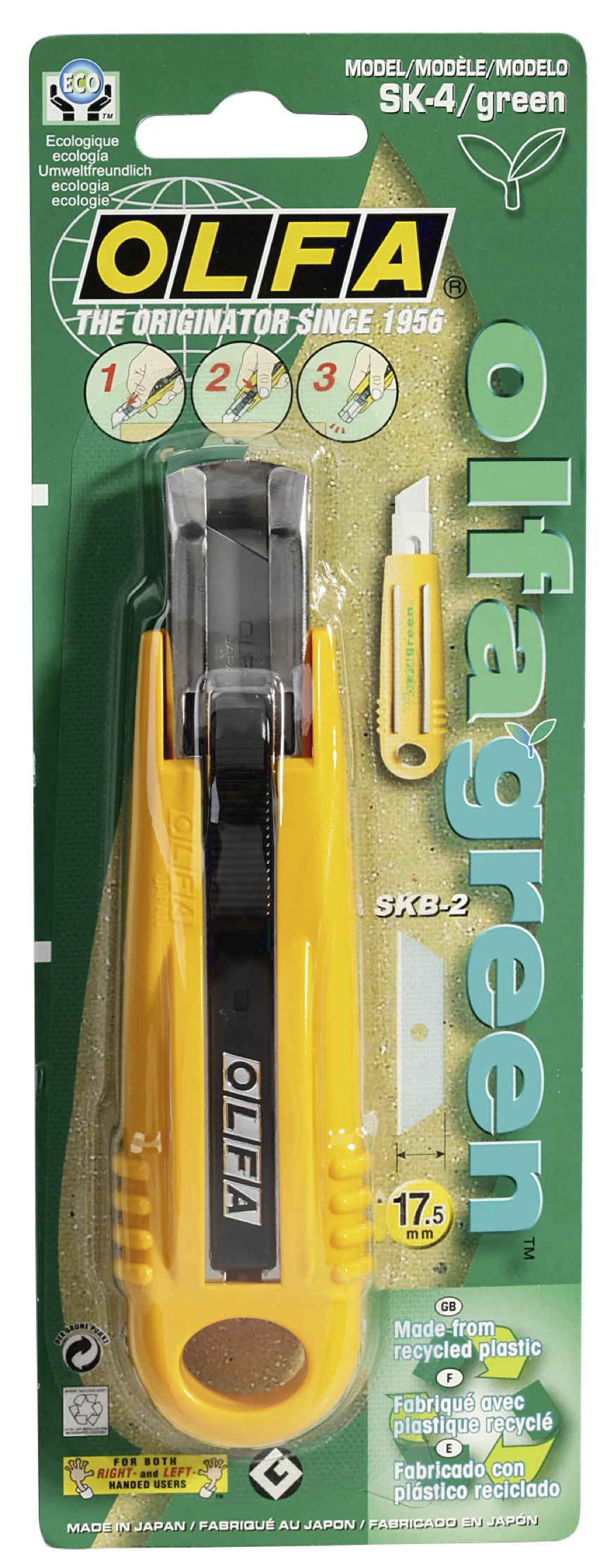 Cutter de sécurité 17,5 mm Olfa SK-4/Green