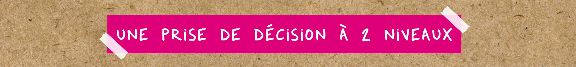Une prise de décision à 2 niveaux