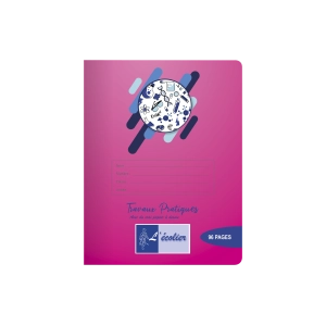 CAH. T.P. 17*22   96 P. POLYPRO séyès/uni 90g Rose L'écolier
