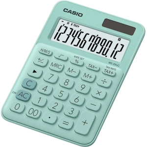 Calculatrice de bureau - MS20UC vert - Affichage 12 chiffres - Dim 150 x 105 x 23 mm