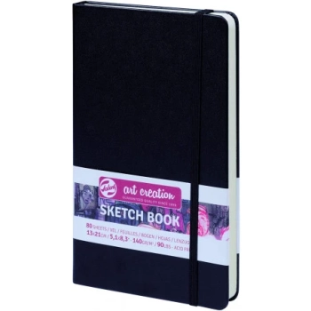 Talens Art Creation Carnet de croquis 140g 80 feuilles Noir 13 x 21 cm